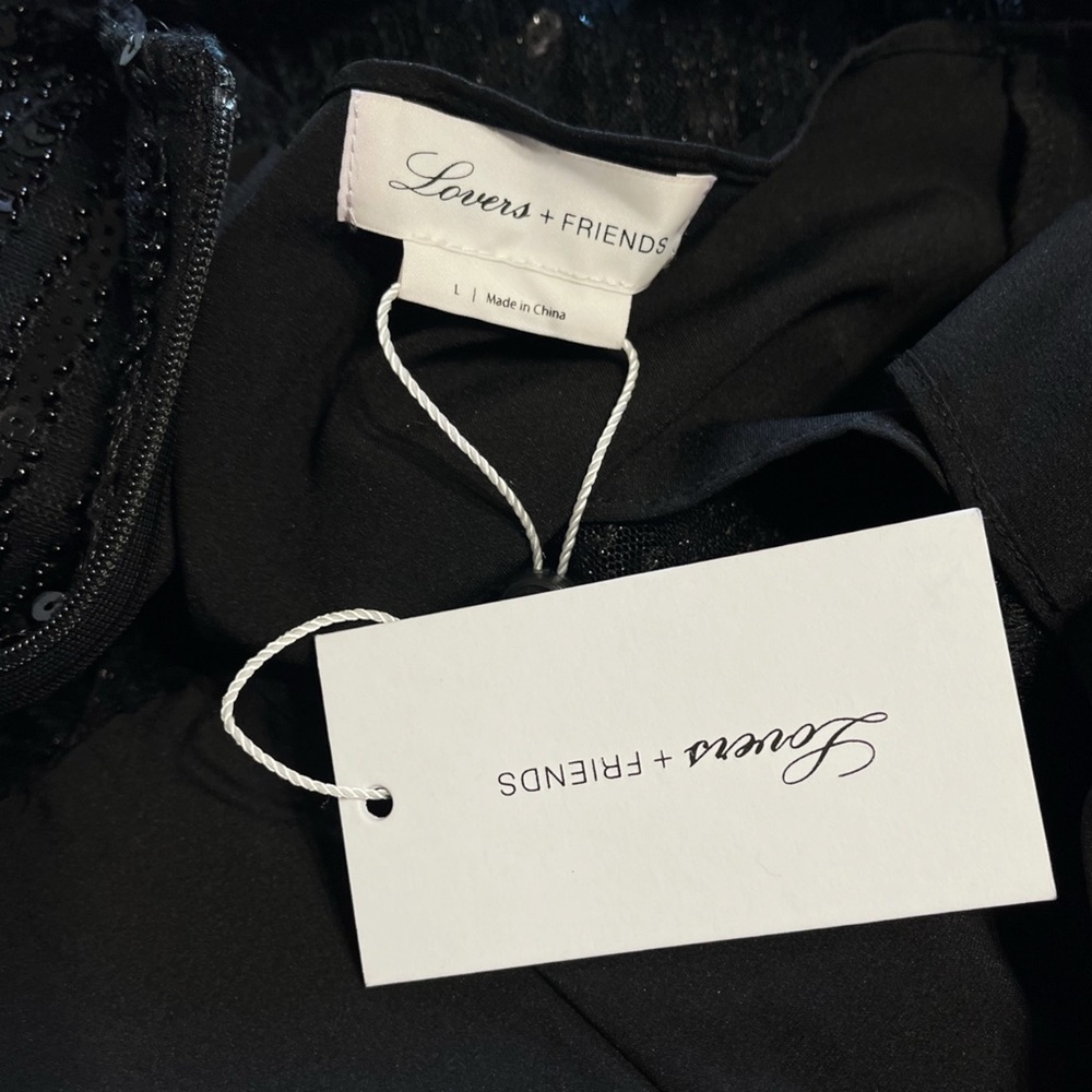 LOVERS + FRIENDS Nina Black Sequin Gown - Picture 9 of 10